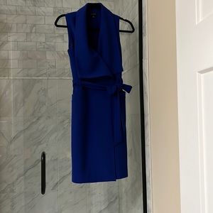 Pop of royal blue dress